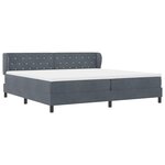 vidaXL Lit à ressorts avec matelas gris foncé 80x200 cm en velours