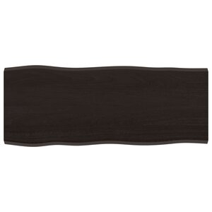 vidaXL Dessus de table bois chêne massif traité bordure assortie