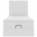 VidaXL Lit ottoman avec matelas blanc 90x200 cm similicuir