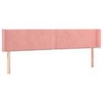 vidaXL Tête de lit à LED Rose 163x16x78/88 cm Velours