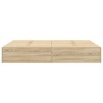 vidaXL Lit avec rangement chêne sonoma 140x190 cm