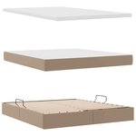 vidaXL Lit avec rangement et LED avec matelas Cappuccino 180 x 200 cm