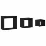 vidaXL Table Gigogne 3 Pièces Chêne noir Bois d'ingénierie