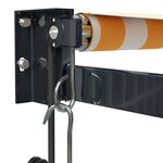 vidaXL Auvent rétractable automatique jaune et blanc 3 5x2 5 m