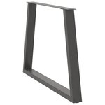 vidaXL Pieds de table à manger en forme de V  2 pièces  anthracite  90 x (72-73 3) cm  acier