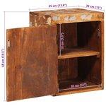 vidaXL Table de chevet 2 Pièces Marron Bois massif récupéré