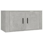 vidaXL Ensemble de meubles TV 4 Pièces Gris béton Bois d'ingénierie