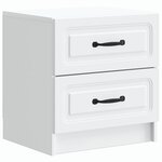 vidaXL Cabinet de chevet Blanc 43 x 34 5 x 44 5 cm Bois d'ingénierie