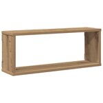 vidaXL Étagères cube murales 4 Pièces chêne artisanal 60x15x23 cm