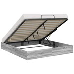 vidaXL Cadre de lit ottoman Gris Sonoma 193 x 120 x 25 cm