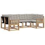 vidaXL Ensemble de canapés d'extérieur 6 pc Blanc et gris clair