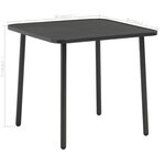 vidaXL Ensemble à manger d'extérieur 5 Pièces Acier Gris foncé