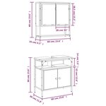 vidaXL Ensemble de meubles de salle de bain 2 Pièces Chêne fumé