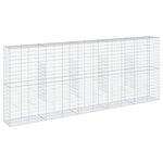 vidaXL Panier gabion avec couvercle 500x50x200 cm fer galvanisé
