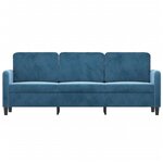 vidaXL Canapé à 3 places Bleu 180 cm Velours