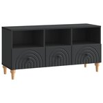 vidaXL Meuble TV Noir 102 x 34 5 x 50 cm Bois d’ingénierie