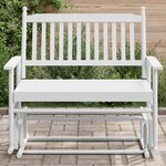 vidaXL Banc balancelle blanc 118x70x104 5 cm bois massif de peuplier
