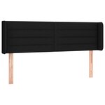 vidaXL Tête de lit avec oreilles Noir 147x16x78/88 cm Tissu