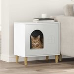 vidaXL Maison pour chat Blanc 51 x 30 x 52 cm Bois d'ingénierie