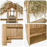 vidaXL Table de bar extérieure Naturel 115 x 95 x 215 cm Bambou