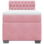 vidaXL Sommier à lattes de lit avec matelas Rose 90x190 cm Velours