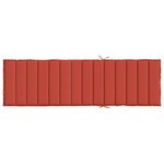vidaXL Coussin de chaise longue rouge mélangé 200x60x4 cm tissu