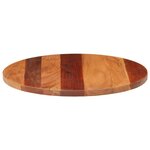 vidaXL Dessus de table bois massif d'acacia rond 25-27 mm 50 cm
