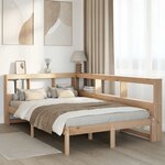 vidaXL Lit bibliothèque sans matelas 120x190 cm bois de pin massif