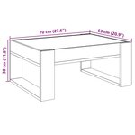 vidaXL Table basse avec LED infini chêne marron 70x53x30 cm