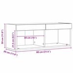 vidaXL Meuble TV chêne artisanal 80 x 30 x 30 cm Bois d'ingénierie