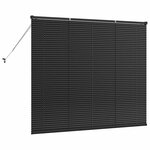 vidaXL Store de Fenêtre avec des rideaux Autre Noir 80 x 130 cm Aluminium