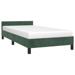 vidaXL Cadre de lit sans matelas vert foncé 90x200 cm velours