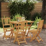 vidaXL Chaises de bistrot d'extérieur Naturel Bois d'Acacia Massif