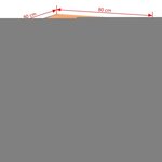 vidaXL Table de jardin Marron 80 x 80 x 74 cm Aluminium et WPC