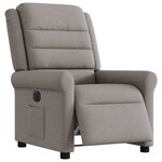 vidaXL Fauteuil inclinable électrique Taupe Tissu
