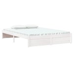 vidaXL Cadre de lit sans matelas blanc bois massif 140x200 cm