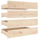 vidaXL Cadre de lit avec tiroirs 120x190 cm Petit double