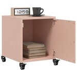 vidaXL Tables de chevet 2 Pièces rose 36x39x43 5 cm acier