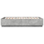 vidaXL Cadre de lit sans matelas gris béton 120x200 cm