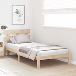 vidaXL Cadre de lit Marron 80 x 200 cm Bois de pin massif