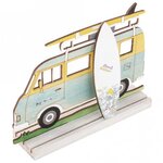 Motif de bois Camping - car  FSC100  nature  20x13 8x0 4cm  en 3 pces  1 Set
