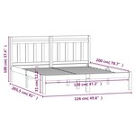 vidaXL Cadre de lit Bois de pin massif 120x200 cm