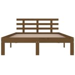 vidaXL Cadre de lit sans matelas marron miel bois massif 150x200 cm