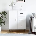 vidaXL Buffet blanc 69 5x34x90 cm bois d'ingénierie