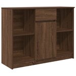 vidaXL Buffet avec tiroir chêne brun 101x35x76 cm bois d'ingénierie