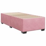 vidaXL Sommier à lattes de lit avec matelas Rose 90x190 cm Velours