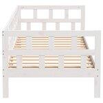 vidaXL Lit de jour sans matelas blanc bois de pin massif 90x200 cm
