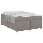 vidaXL Cadre de lit avec matelas Taupe 160 x 200 cm tissu