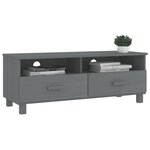 vidaXL Meuble TV HAMAR Gris foncé 106x40x40 cm Bois massif de pin