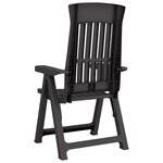 vidaXL Chaises inclinables de jardin lot de 2 anthracite PP